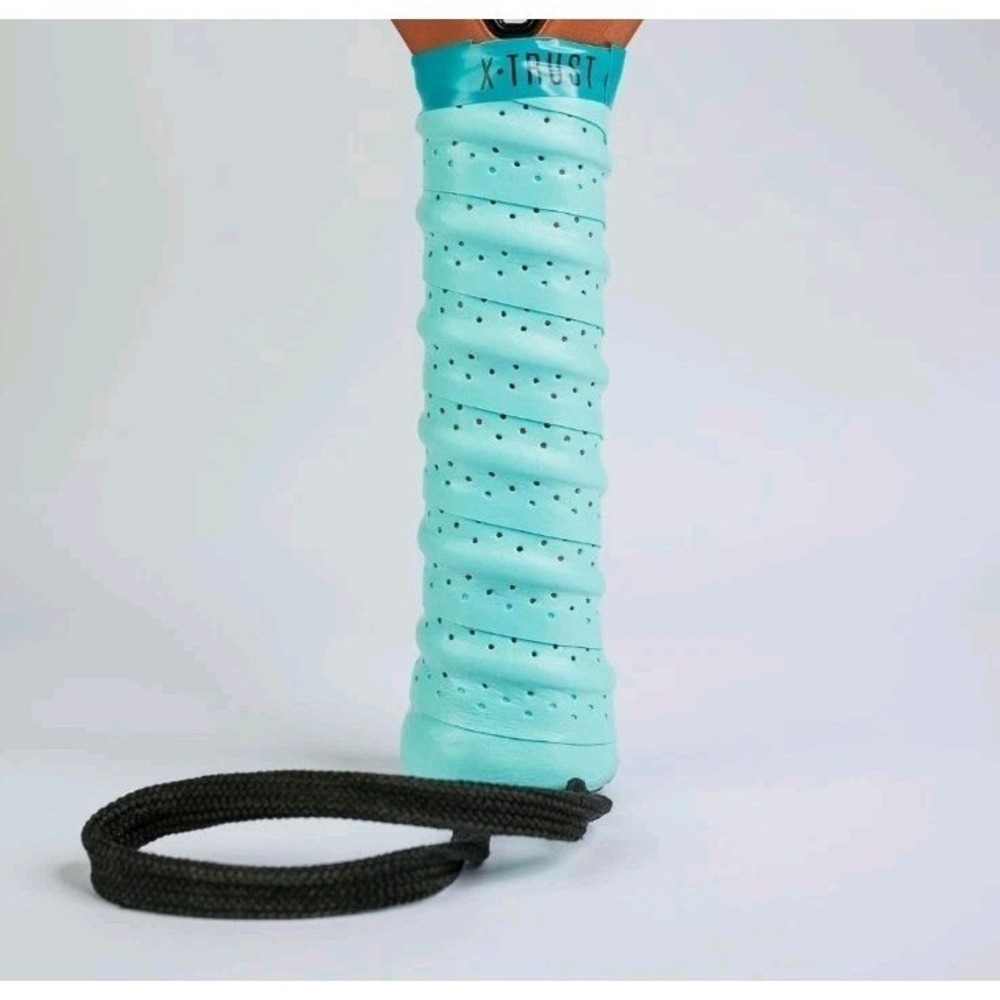 X-Trust Perforated Overgrip Racket Wrap Teal Blue Padel Tennis Pickleball NEW - Picture 4 of 5